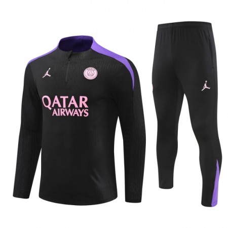 Paris Saint-Germain Felpe da Allenamento 2024-25 Quarto-Zip Nera Paris Saint-Germain Felpe da Allenamento 2024-25 Quarto-Zip Nera